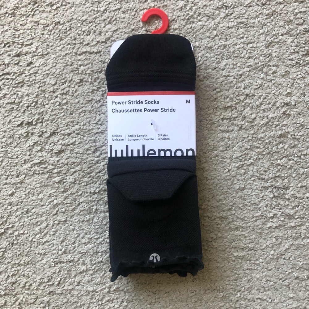 lululemon 3 pairs Power Stride Ankle Socks. NWT.